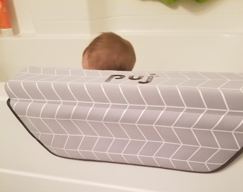 Puj® Pad Bath Arm Rest in Herringbone buybuy BABY