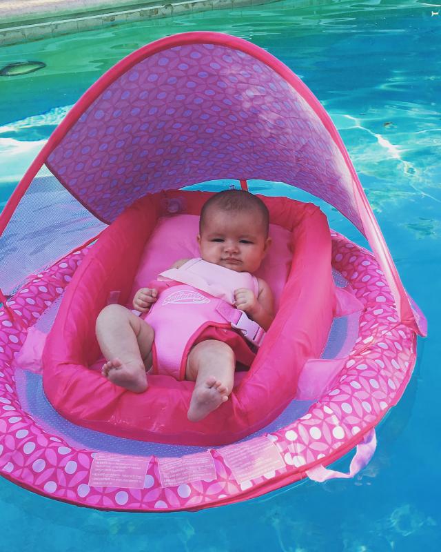 Infant Baby Spring Float with Sun Canopy in Pink buybuy BABY