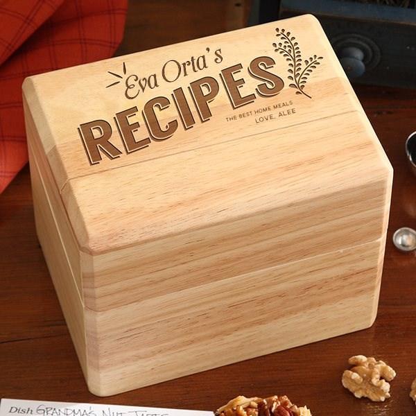 Mother's Recipes Wooden Recipe Box Bed Bath & Beyond