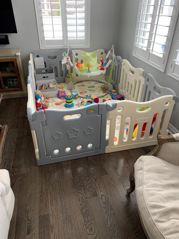 BABY CARE™ Funzone Baby Playpen in Grey Bed Bath and Beyond Canada