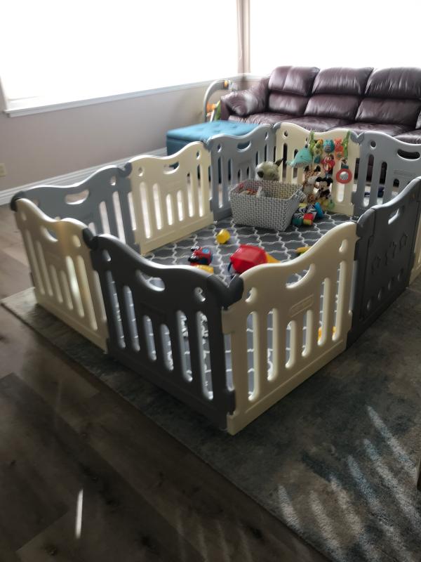 BABY CARE™ Funzone Baby Playpen in Grey Bed Bath and Beyond Canada