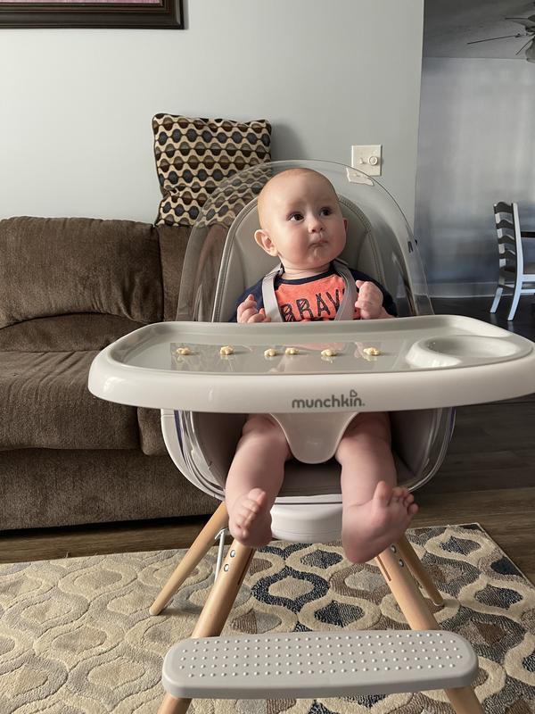 Munchkin® 360Degree Cloud™ Swivel High Chair in Grey/White buybuy BABY