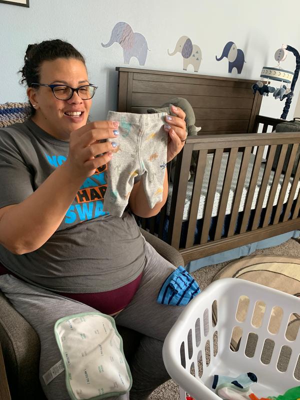 Lambs & Ivy® Indigo Elephant Musical Mobile in Blue/White Bed Bath