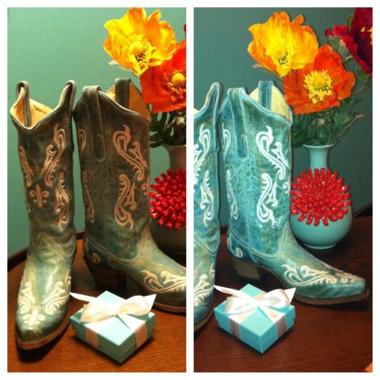 tiffany blue cowboy boots