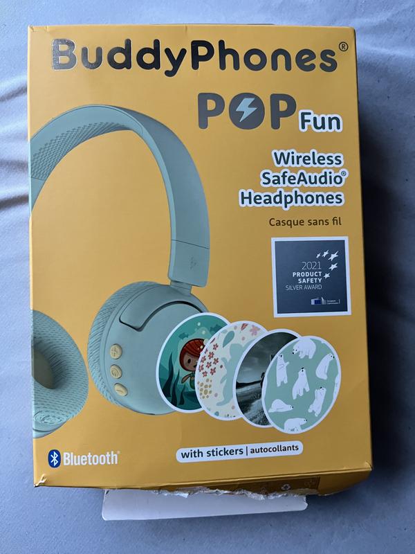 Buddyphones - Casque audio enfant Pop Fun - Jaune