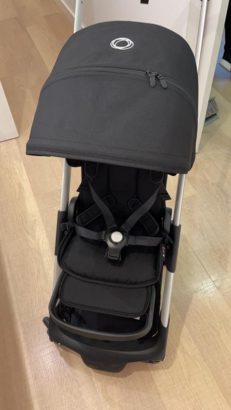 Bugaboo Ant and Wheeled board Black sun canopy, black fabrics