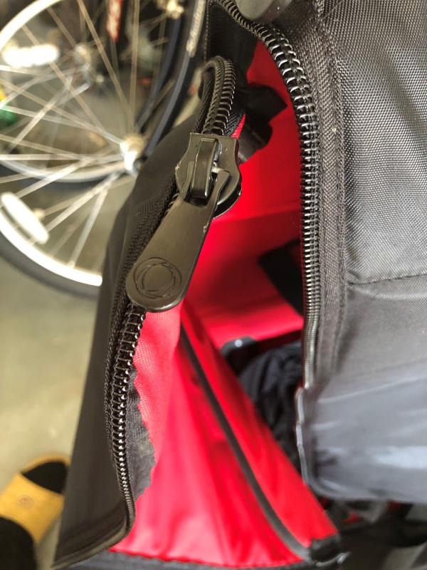 Zipper header detached.