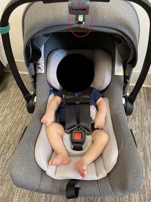 Money clip keeping sun canopy in place