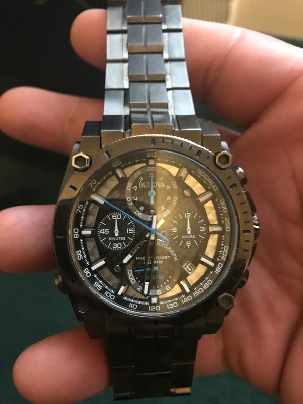 Bulova precisionist black sales carbon fiber watch