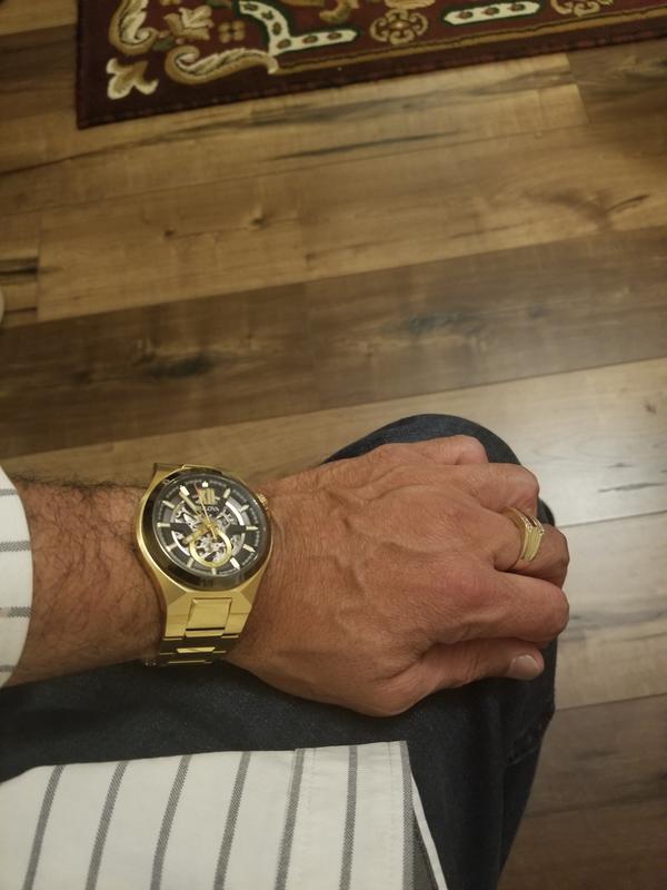 Bulova black clearance and gold