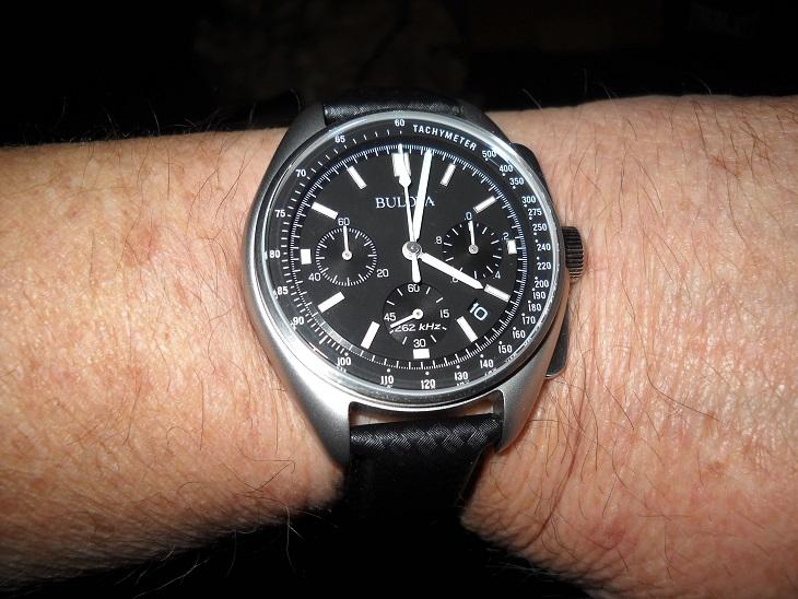 Bulova Lunar Pilot Men's Special Edition Black Dial Steel Watch 