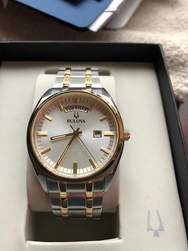 Bulova men's gold 2025 and silver watch