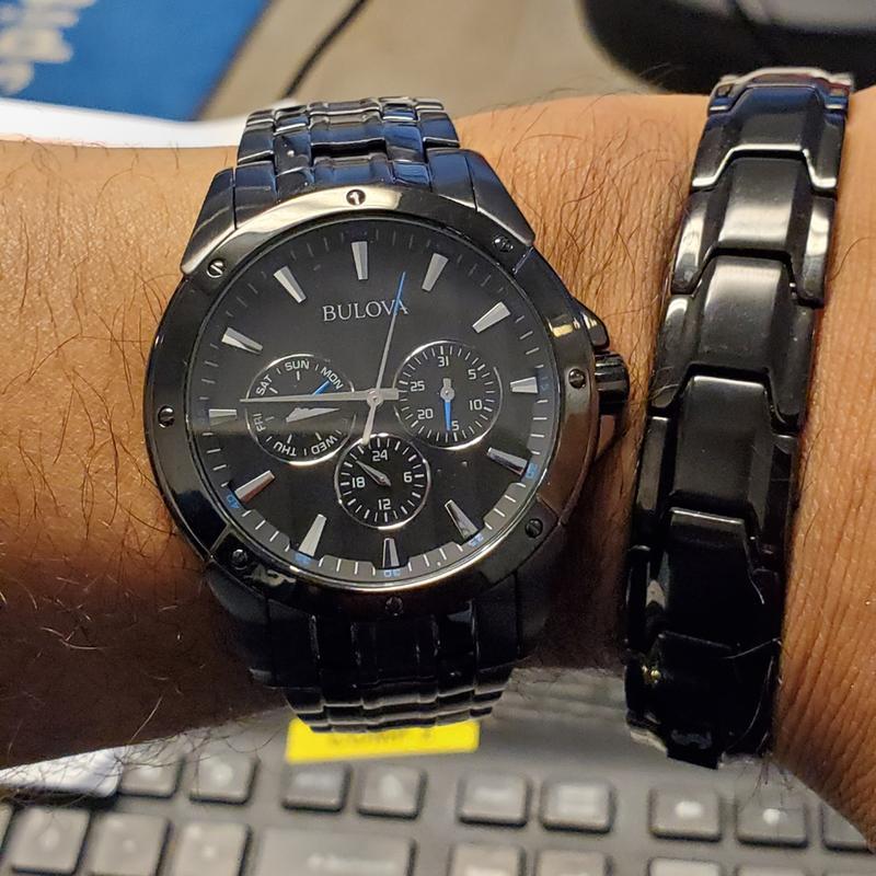 Bulova black chronograph sale