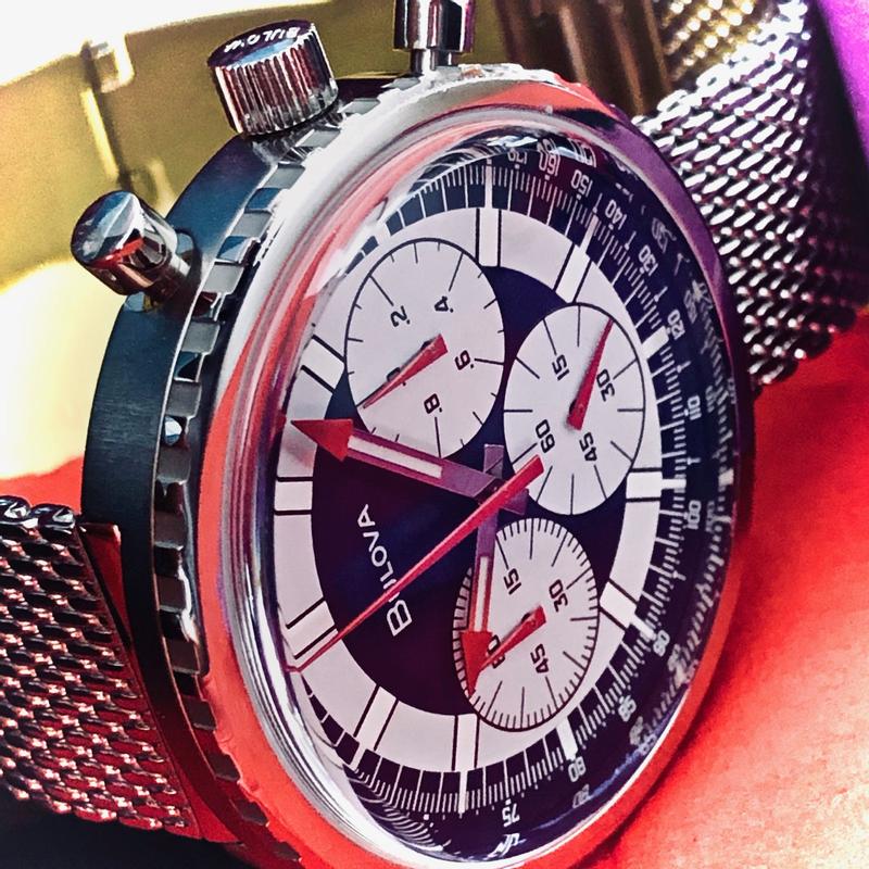 Bulova Chronograph C Men's Special Edition Blue Dial Mesh Watch 