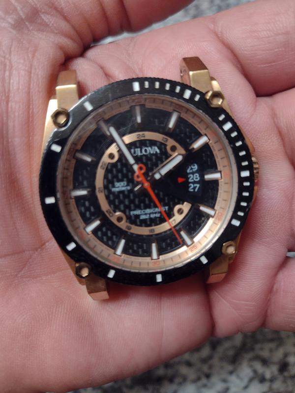 Bulova precisionist champlain hot sale rose gold