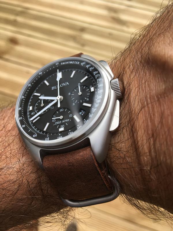 Bulova lunar pilot strap change sale