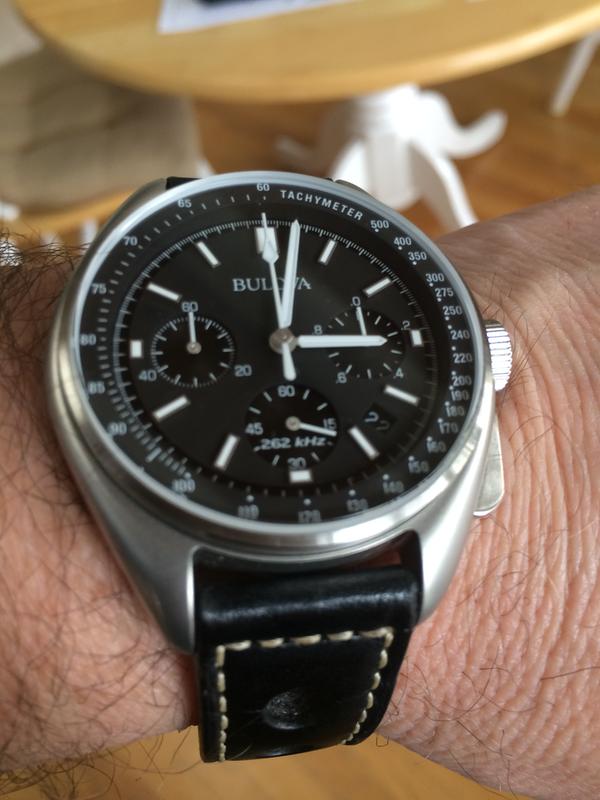 bulova moon watch leather strap