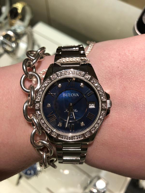 Bulova women's watch blue face sale