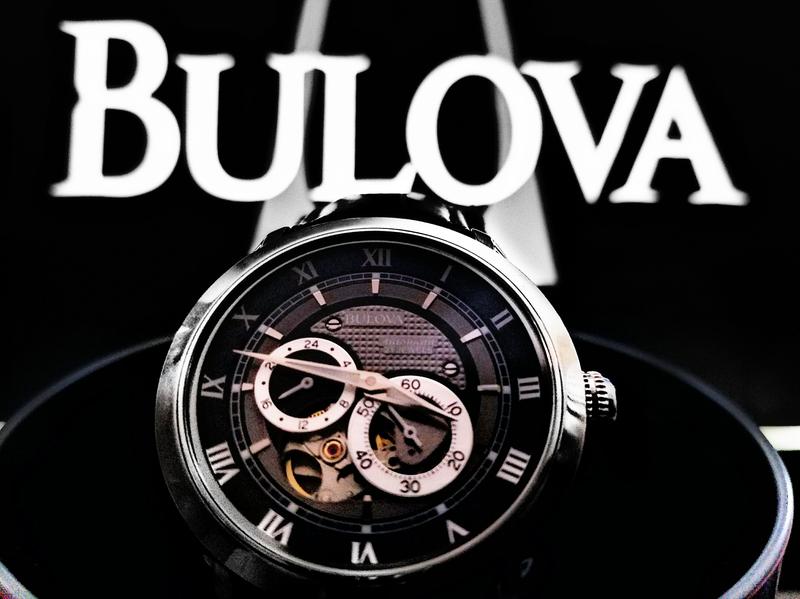 Bulova Classic Men\'s Silver Black Leather Classic Watch | Bulova