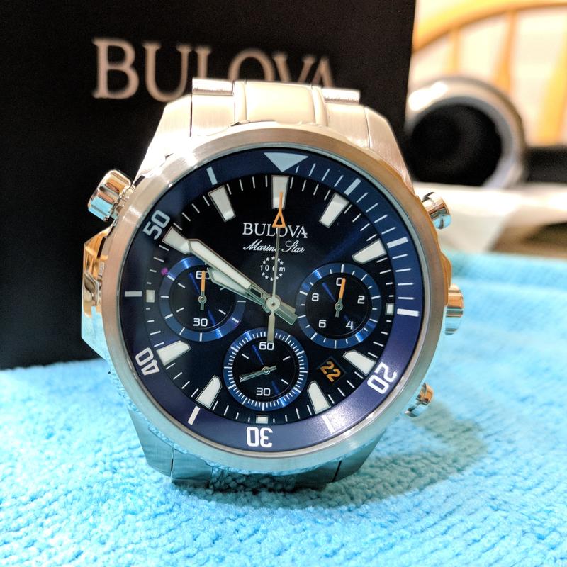 Bulova mens best sale marine star watch