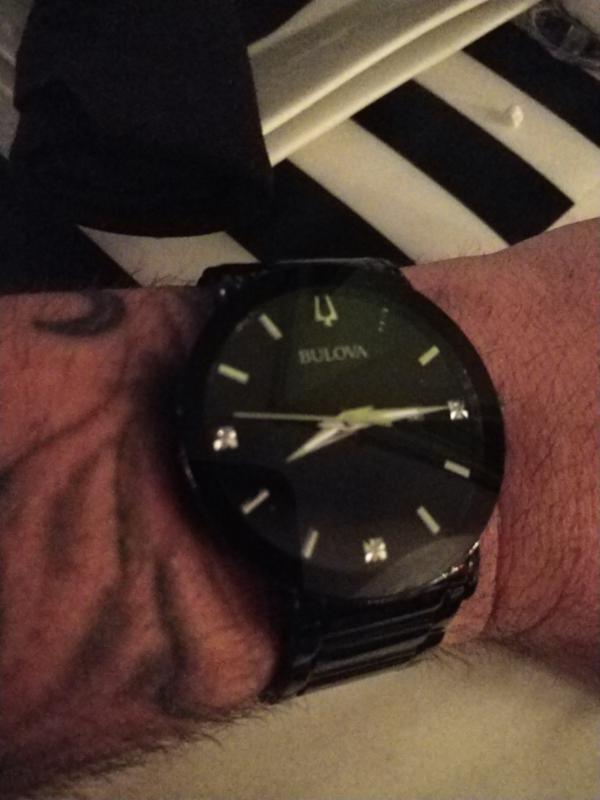 Bulova Futuro Men's Diamond Black Dial Modern Watch | Bulova