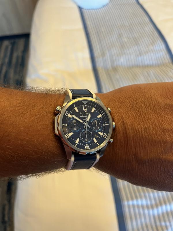 Bulova marine 2024 star blue leather