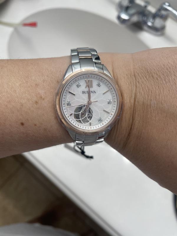 Bulova automatic ladies clearance watch