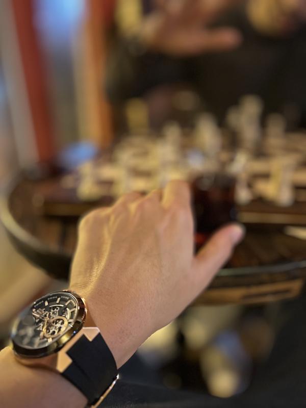 Bulova Maquina Men's Rose Gold Black Automatic Classic Watch | Bulova