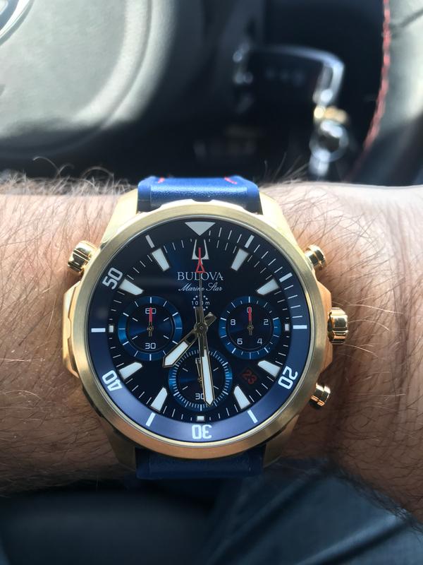 Blue on sale face bulova