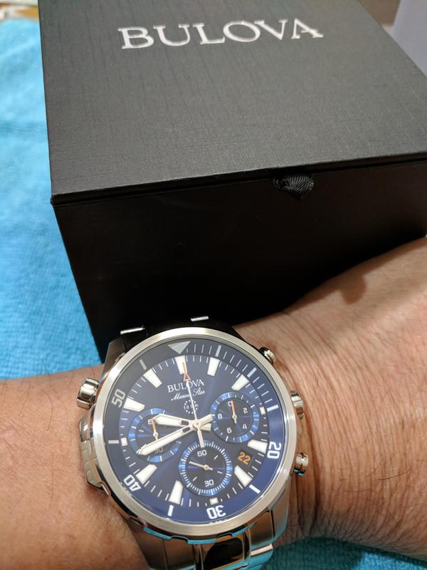 Bulova men's chronograph marine star sale