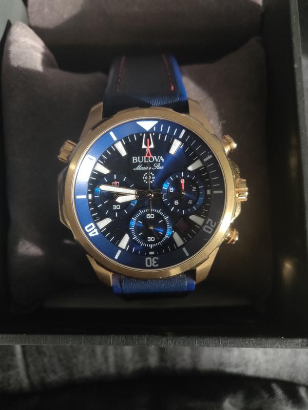 Bulova marine star blue and outlet gold