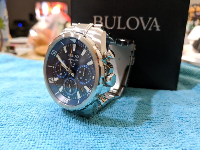 Bulova Marine Star Men s Special Edition Blue Dial Watch Bulova