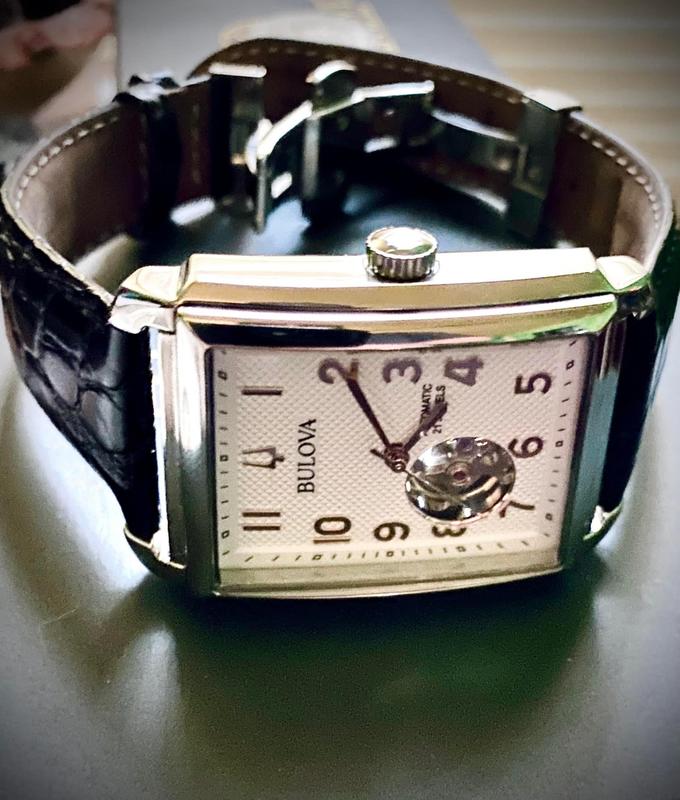 Silver-Tone Dial Leather Strap Sutton 96A268 | Bulova