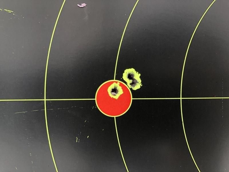 Last 3 shots at 100 yards. 22 Fahrenheit outside with 12mph cross wind.
