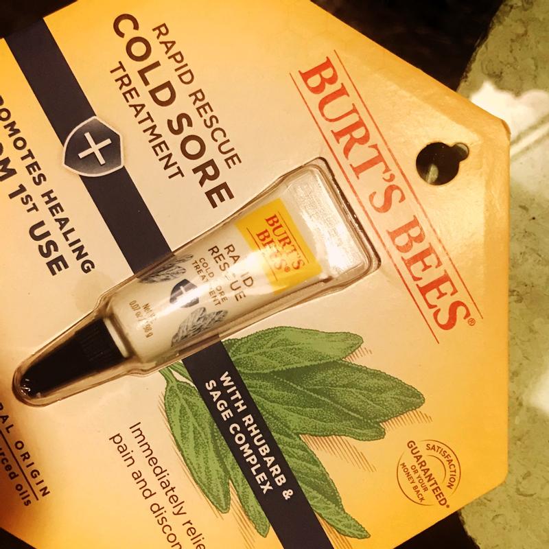Burt's Bees Rapid Rescue Cold Sore Treatment with Rhubarb and Sage Complex