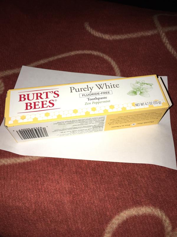 Burt's Bees Purely White Fluoride-Free Toothpaste 4.7oz Zen Peppermint