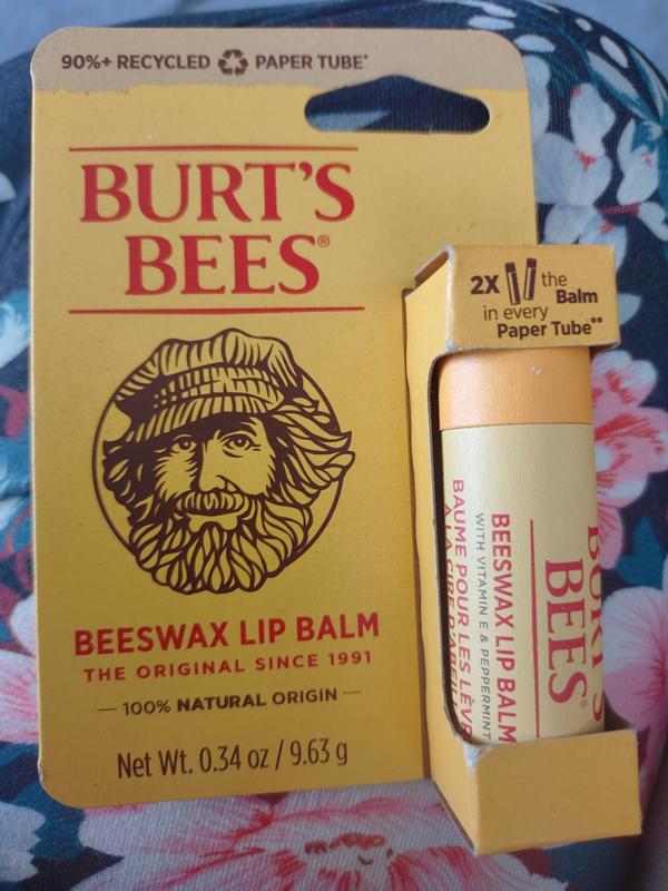 Burt's Bees Lip Balm Beeswax 0.15 Oz 2 Count 794866341833