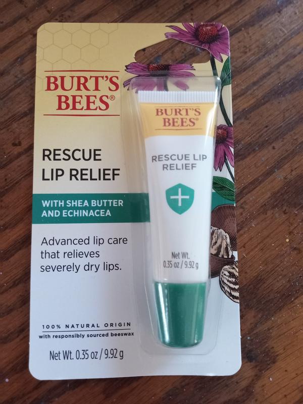 Burt's Bees 100% Natural Origin Rescue Lip Relief with Shea Butter and  Echinacea