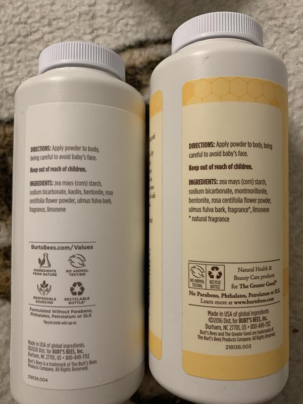 Burt's bees baby powder hot sale ingredients