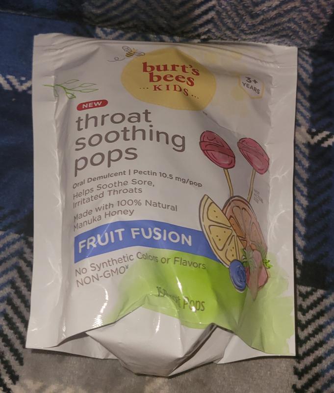 Burt's Bees Kids Throat Soothing Pops, Fruit Fusion Burt's Bees