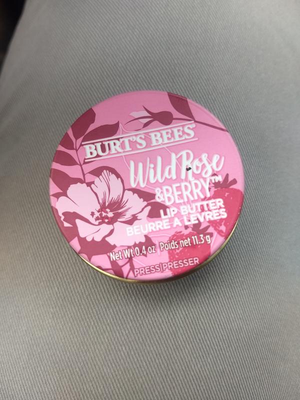 Burt's Bees 100% Natural Origin Lip Butter With Moisturizing Shea and Cocoa  Butters Wild Rose and Berry