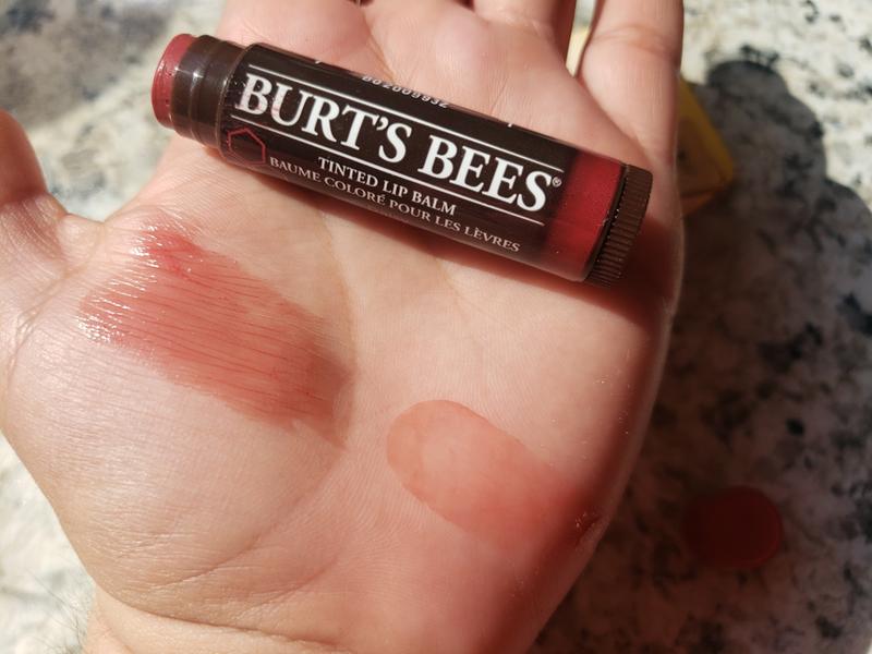 Burt's Bees 100% Natural Tinted Lip Balm, Rose, 1 Ct