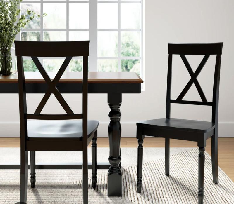 Bush Home Sterling Cross Back Dining Chairs - Set of 2