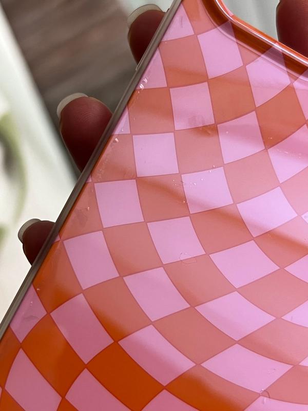 Customer photo for "Iridescent coating coming off."