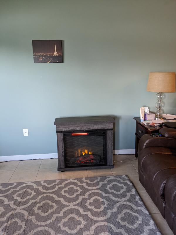 Reviews for Dimplex Morgan 29 in. Mantel with a 23 in. Electric Fireplace  in Charcoal Oak | Pg 1 - The Home Depot