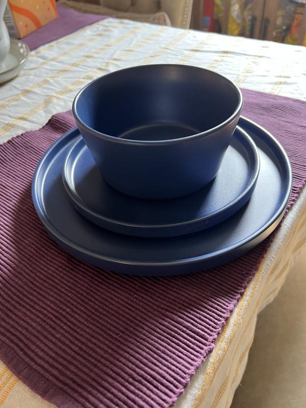 Stone + Lain Hekonda Stoneware White Speckled Dinnerware Set