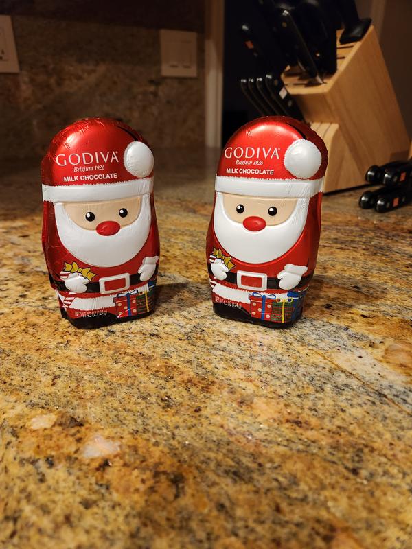 Milk Chocolate Foil Wrapped Santas, Set of 6 | GODIVA – GODIVA