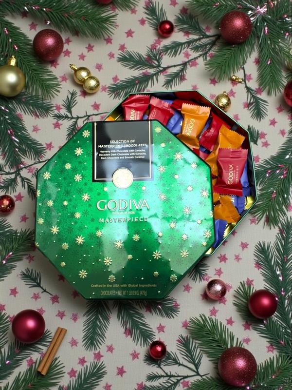 Assorted Masterpiece Holiday Tin, 50pc. | GODIVA – GODIVA