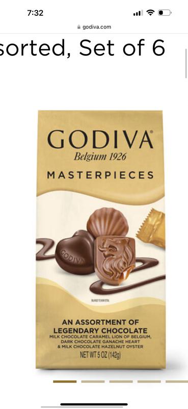 Godiva Masterpieces, Assorted, Set of 6, Set of 6 | GODIVA