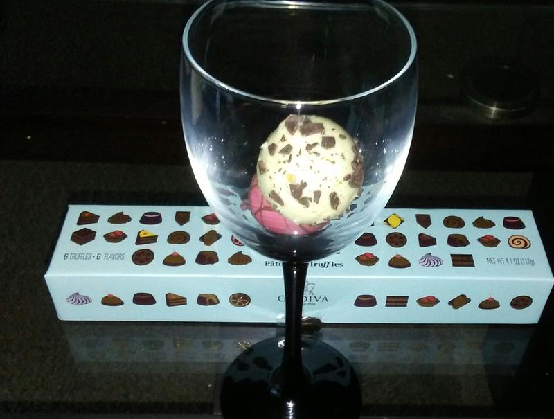 Godiva Pattisserie Truffles in a Champaigne Glass